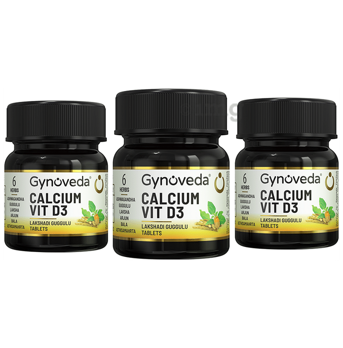Gynoveda Calcium Vit D3 Lakshadi Guggulu Tablet (60 Each)