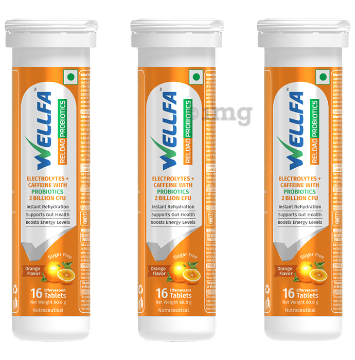 Wellfa Reload Probiotics Effervescent Tablet(16 Each) Orange