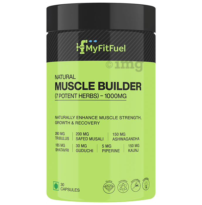 MyFitFuel Natural Builder 7 Potent Herbs - 1000mg Capsule