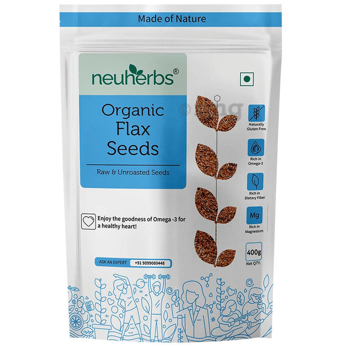 Neuherbs Flax Seeds with Omega 3 for Healthy Heart | Gluten Free