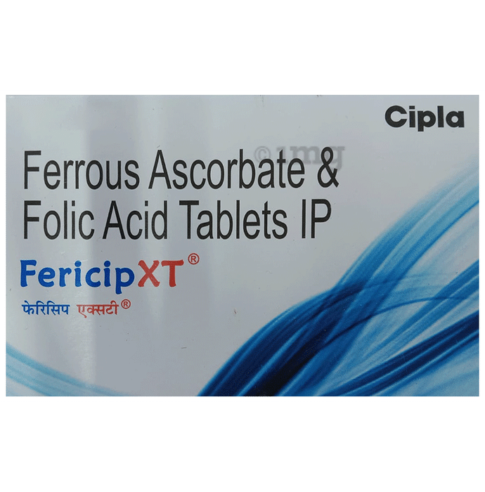 Fericip XT Tablet with Ferrous Ascorbate & Folic Acid