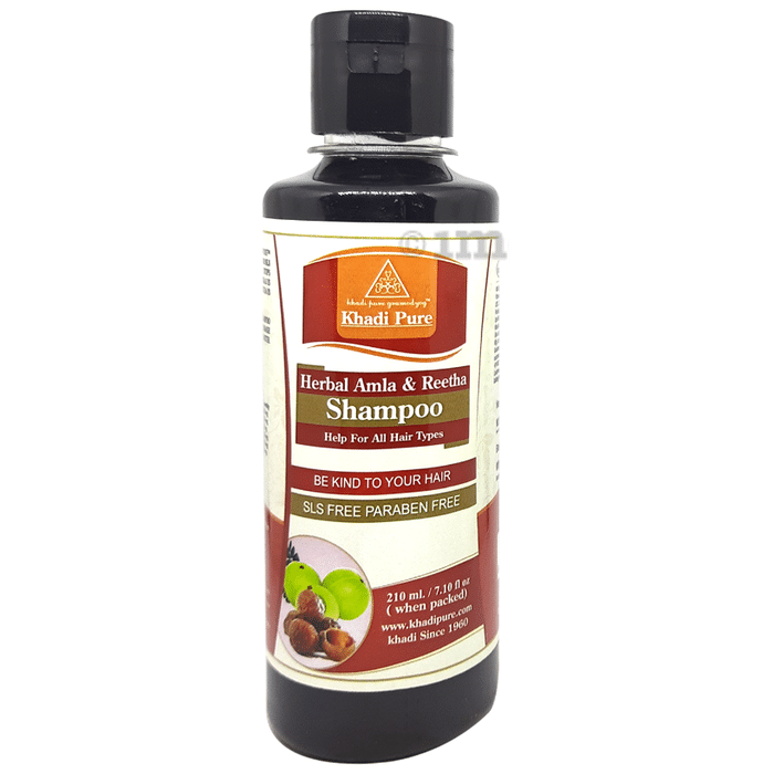 Khadi Pure Herbal Amla & Reetha Shampoo SLS-Paraben Free