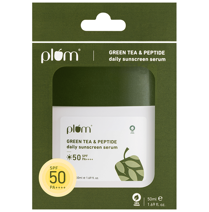 Plum Green Tea & Peptide Daily Sunscreen Serum SPF 50 PA++++ Buy box