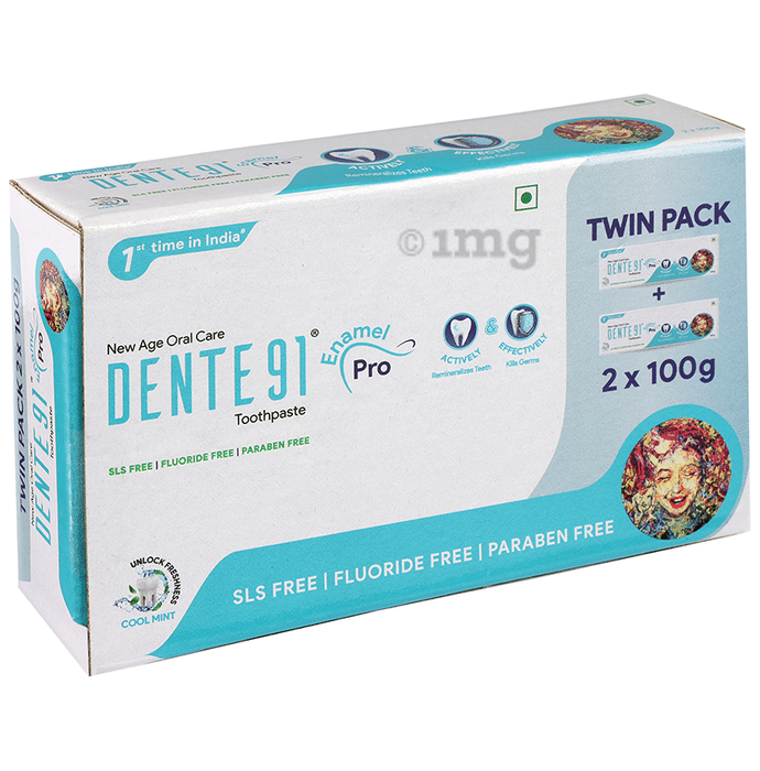 Dente 91 Cool Mint Toothpaste (100gm Each)