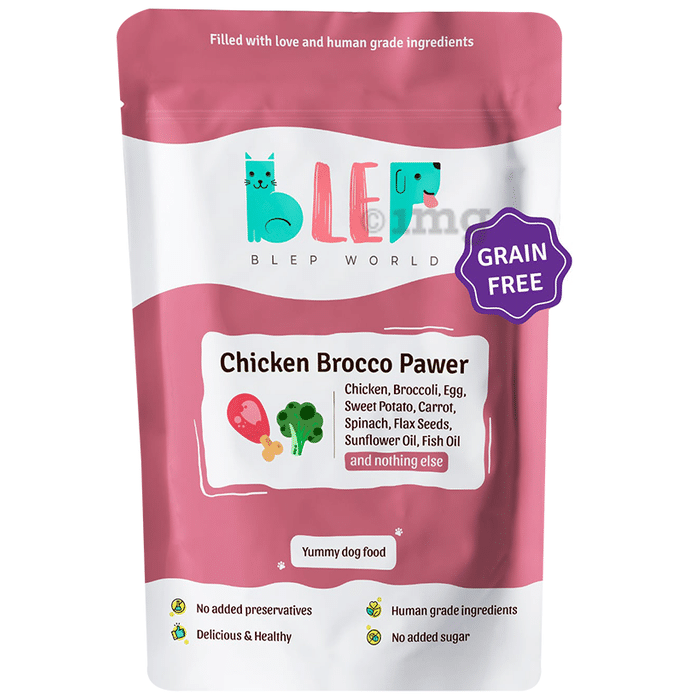 Blep World Chicken Brocco Pawer Wet Dog Food (300gm Each)