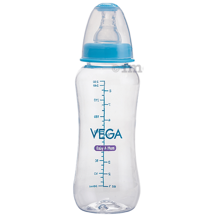 Vega Baby & Mom 4+ Month Baby Tritan Feeding Bottle Regular Neck Blue