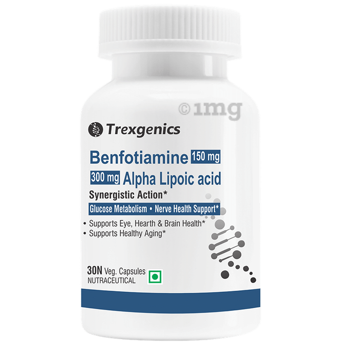 Trexgenics Benfotiamine 150mg Alpha Lipoic acid 300mg Veg Capsule