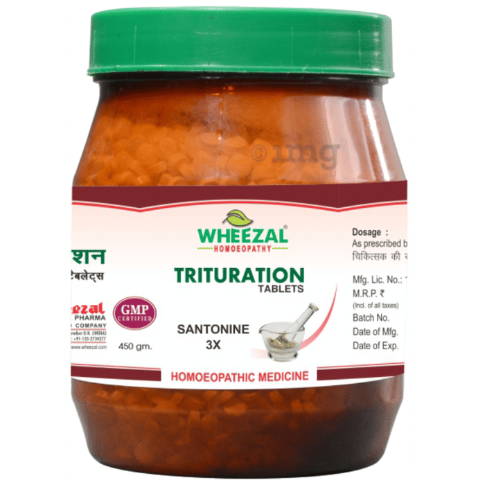 Wheezal Santonine Trituration Tablet 3X Buy jar of 450.0 gm