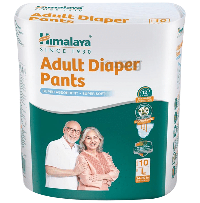 Himalaya Adult Diaper Pant with Natural Odour Lock and Antibacterial Absorbent Core Large