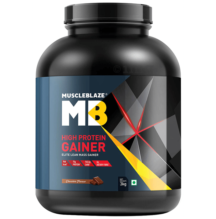 MuscleBlaze High Protein Lean Mass Gainer | With L-Glutamine & MCTs | No Added Sugar | Flavour Chocolate
