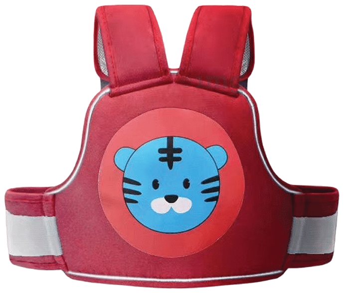 Polka Tots Two Wheeler Child Safety Seat Belt with Adjustable Baby Carrier for Toddler Baby Kids Cat Red