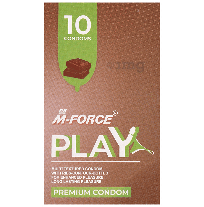 PII M-Force Play Condom (10 Each)condon Chocolate
