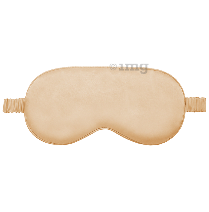 Jenna Sleeping Eye Mask for Insomnia, Meditation and Dark Circles Silk Plain Apricot