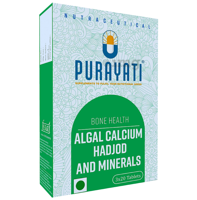 Purayati Bone Health Algal Calcium Hadjod and Minerals Tablet