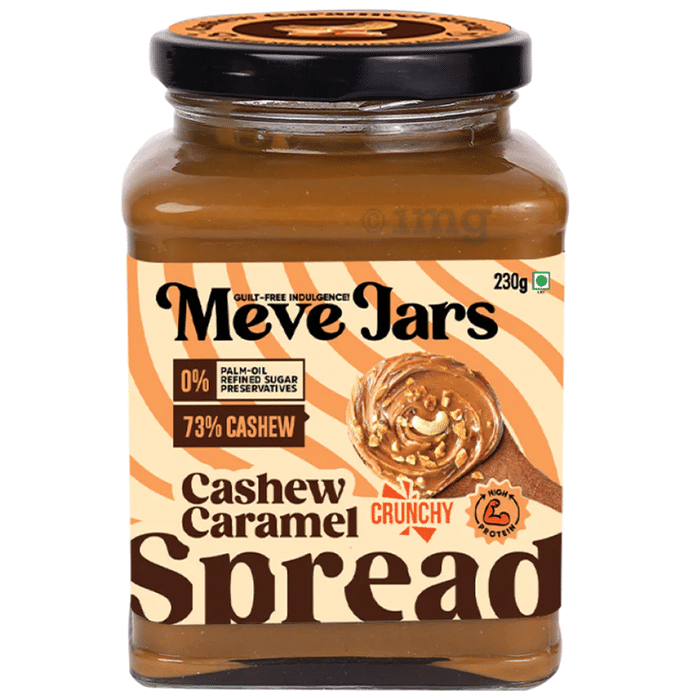 Meve Jars Guilt-Free Indulgence Cashew Caramel Spread Crunchy