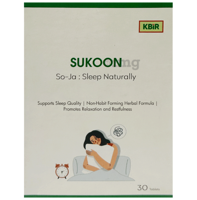 Kbir Sukoon So-Ja Sleep Naturally Vegetarian Tablets Natural Herbal Solution for Stress Relief and Better Sleep Tablet