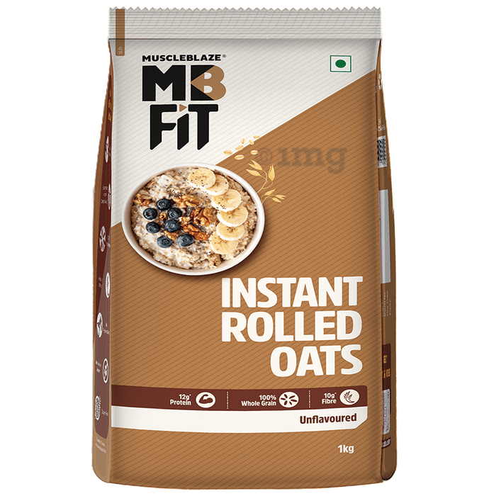 MuscleBlaze Instant Wholegrain Rolled Oats with High Fibre & Protein