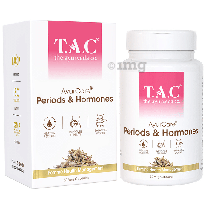 TAC The Ayurveda Co. Ayurcare Periods & Hormones Veg Capsule