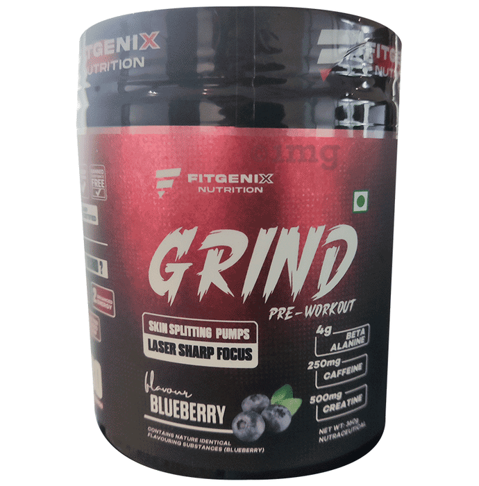 Fitgenix Nutrition Grind Pre Workout Powder Guava Buy jar of 360.0 gm