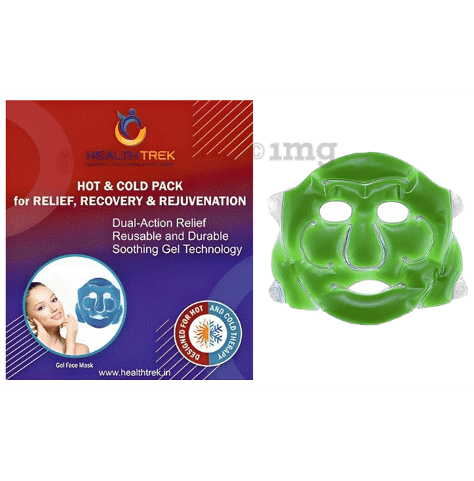 Healthtrek Cooling Gel Face Mask for Puffiness Relaxation Green