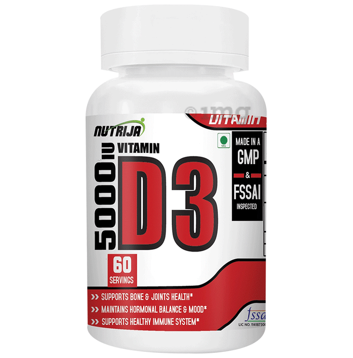 Nutrija 5000 IU Vitamin D3 Capsule