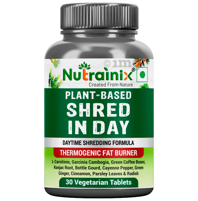 Nutrainix Plant-Based Shred in Day Thermogenic Fat Burner Vegetarian Tablet