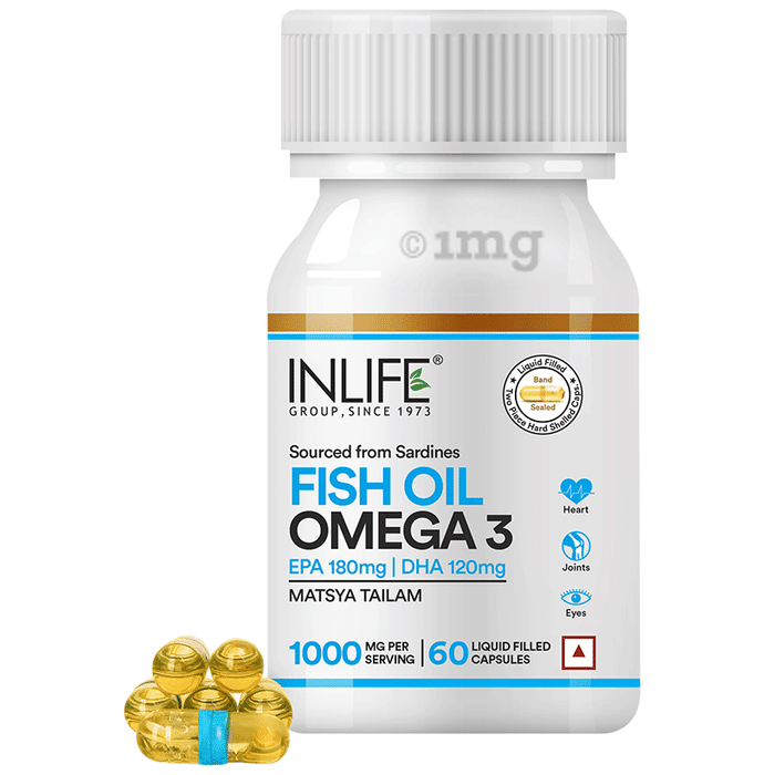 Inlife Fish Oil Capsule| Promotes Brain, Heart, Joint & Eye Health