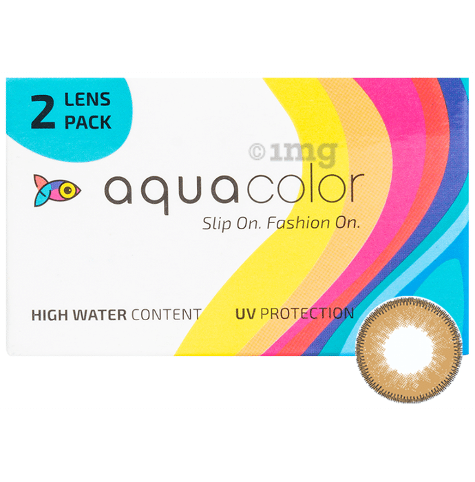 Aquacolor Monthly Disposable Zero Power Contact Lens with UV Protection Hot Pink and Cherry Red