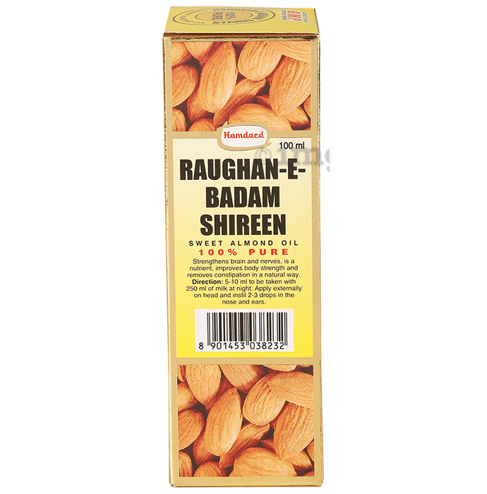 Hamdard Roghan Badam Shirin Pure Almond Oil | Eases Constipation & Supports Skin, Hair & Brain Health