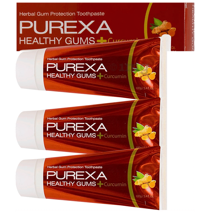 Purexa Healthy Gums+ Curcumin Toothpaste (100gm Each)