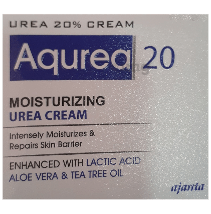 Aqurea 20 Moisturizing Urea Cream with Lactic Acid, Aloe Vera & Tea Tree Oil