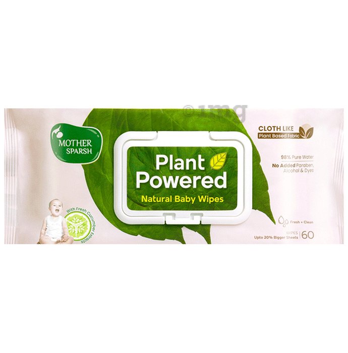 Mother Sparsh Mother Sparsh Plant Powered Cotton Like Natural Baby Wipes Cucumber