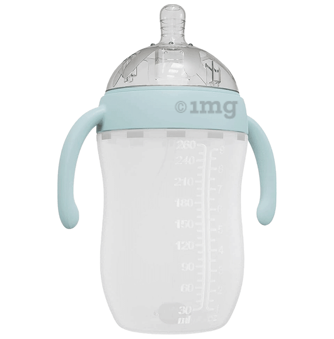 Dr Barnard Silicone Feeding Bottle for Baby Blue