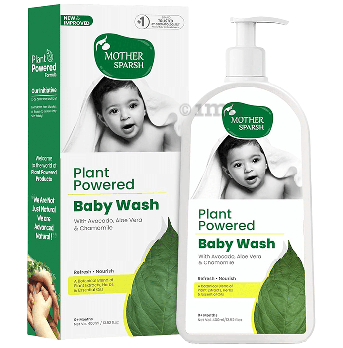 Mother Sparsh Plant Powered Baby Wash with Avocado Oil, Aloe Vera, and Chamomile