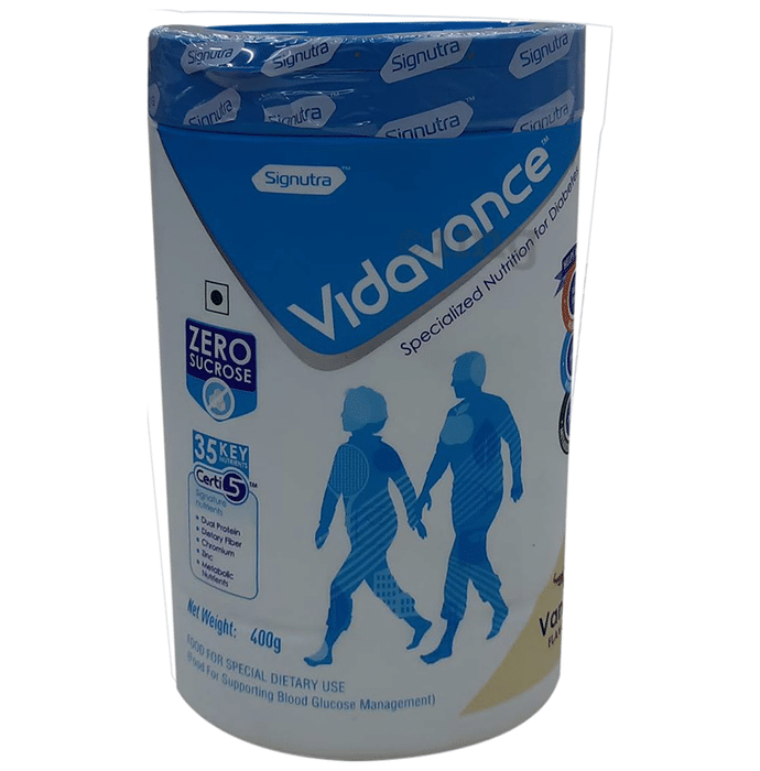 Vidavance Powder for Diabetes | Supports Blood Glucose Management | Sucrose Free | Flavour Vanilla