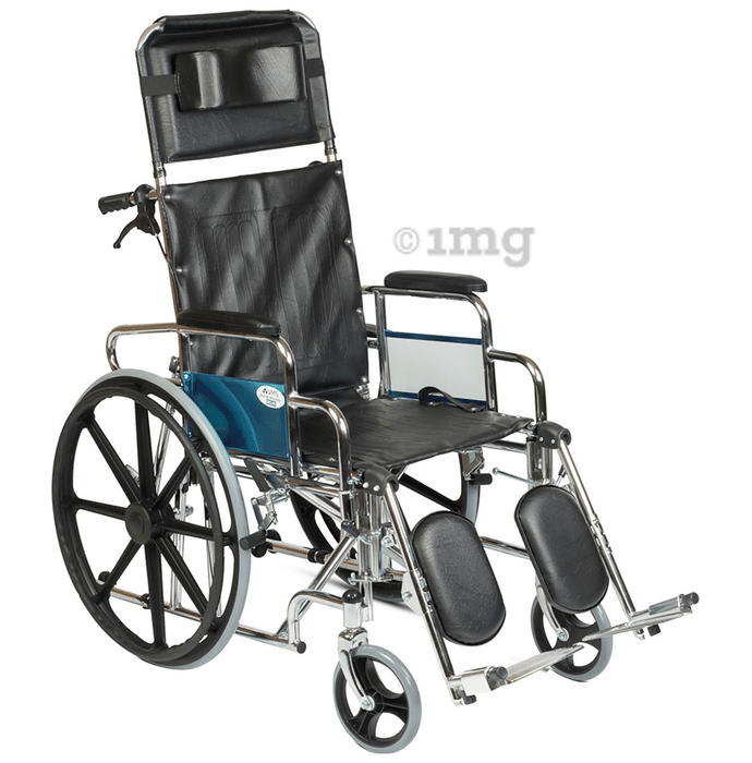 VMS Careline VWE 1046 Recliner Relax Wheelchair Mag Wheel Foldable with Detachable Armrest and Footrest