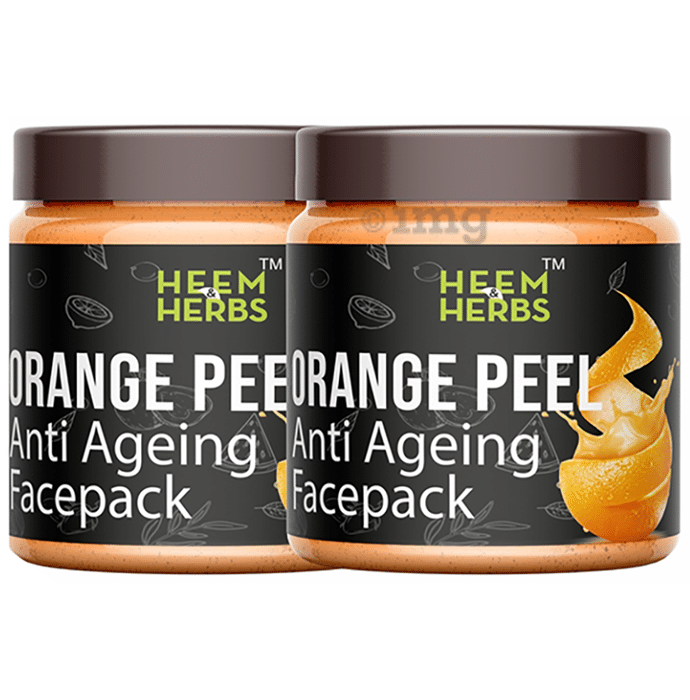 Heem & Herbs Orange Peel Anti Ageing Face Pack (100gm Each)