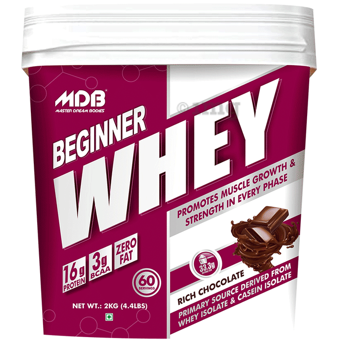 MDB Master Dream Bodies Beginner Protein 16g Whey Isolate Rich Chocolate