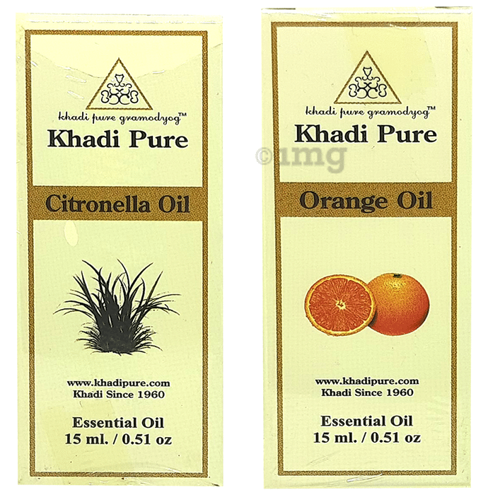 Khadi Pure Combo Pack of Citronella Oil & Orange Oil (15ml Each)