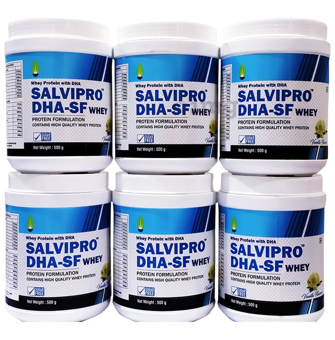 Salvipro DHA-SF Whey Protein (500gm Each) Vanilla