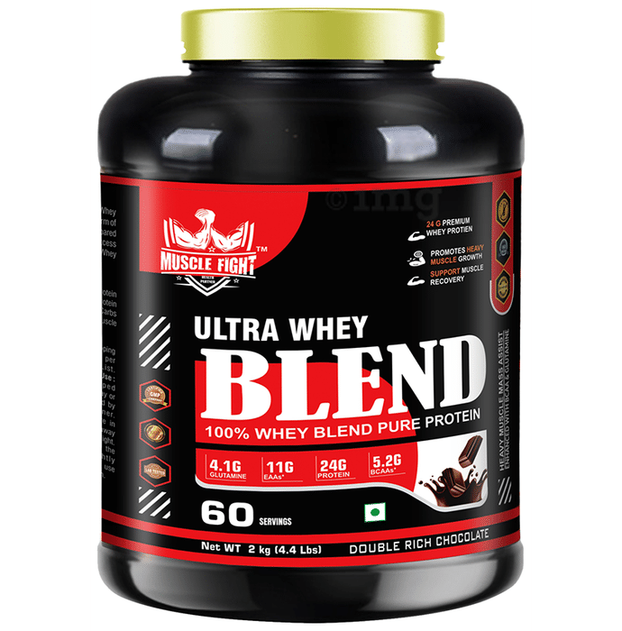 Muscle Fight Ultra whey Blend  Powder Double Rich Chocolate
