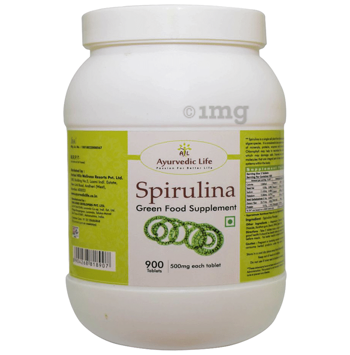 Ayurvedic Life Spirulina Green Food Supplement Tablet