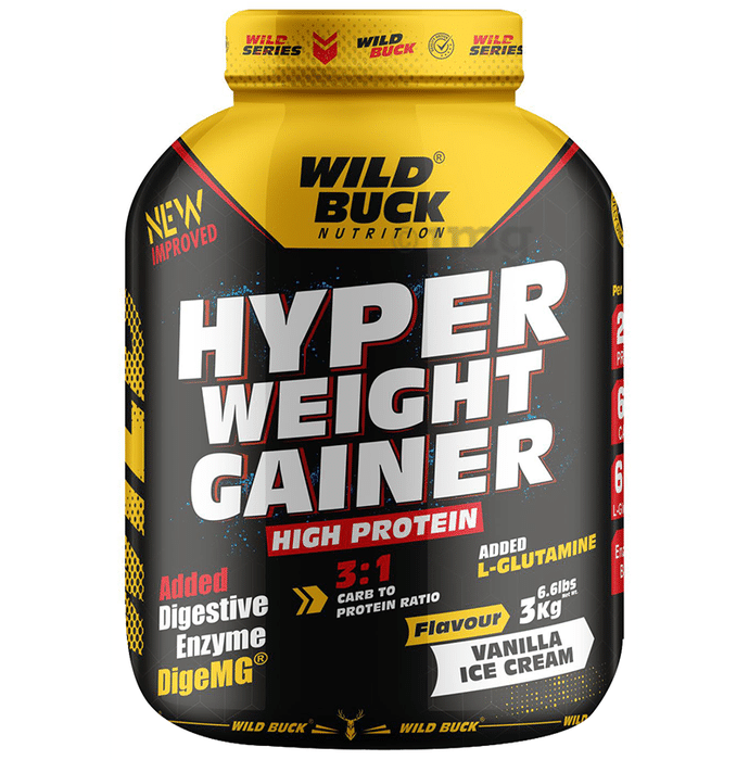 Wild Buck Hyper Weight Gainer Powder Vanilla Icecream