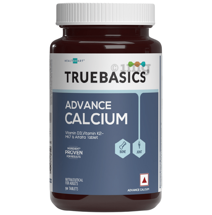 TrueBasics Advance Calcium with Vitamin D3 & K2-MK7 for Bones & Joints Health | Tablet