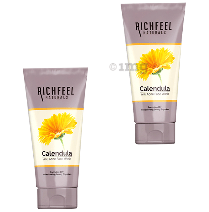 Richfeel Naturals Calendula Anti Acne Face Wash (100gm Each)
