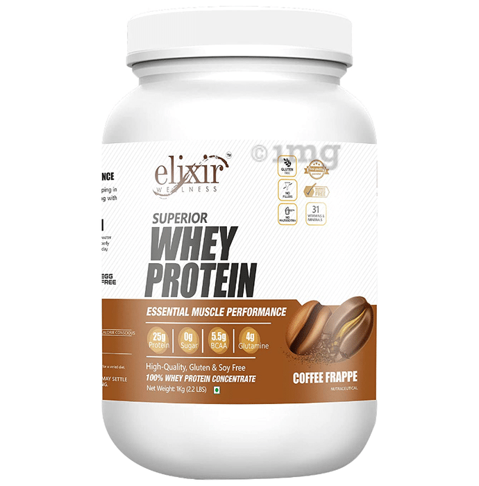 Elixir Wellness Superior Whey Protein Coffee Frappe