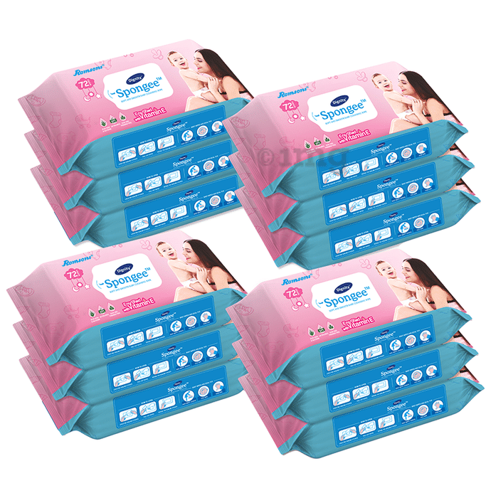 Dignity Spongee Soft and Smooth Baby Cleansing Wipes (72 Each)