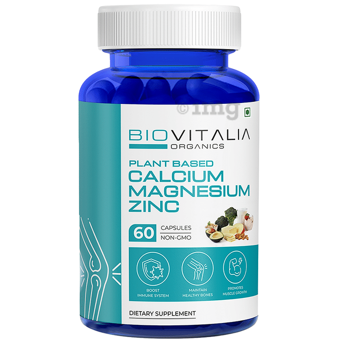 Biovitalia Organics Plant Based Calcium Magnesium Zinc Capsule
