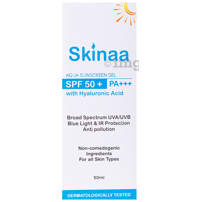 Skinaa Aqua Sunscreen Gel with Hyaluronic Acid | SPF 50+ PA+++ | For All Skin Types Gel SPF 50+  PA+++
