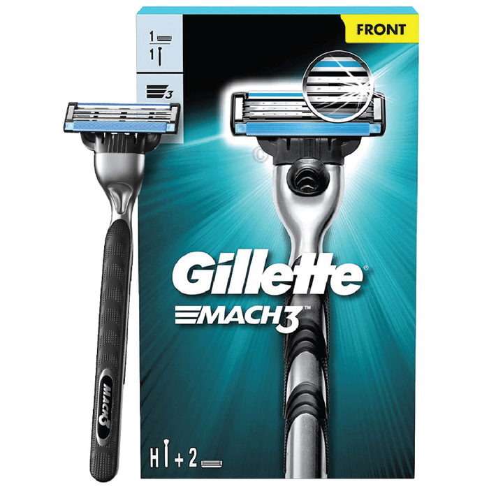 Gillette Mach 3 Razor (Handle + 2 Cartridge)